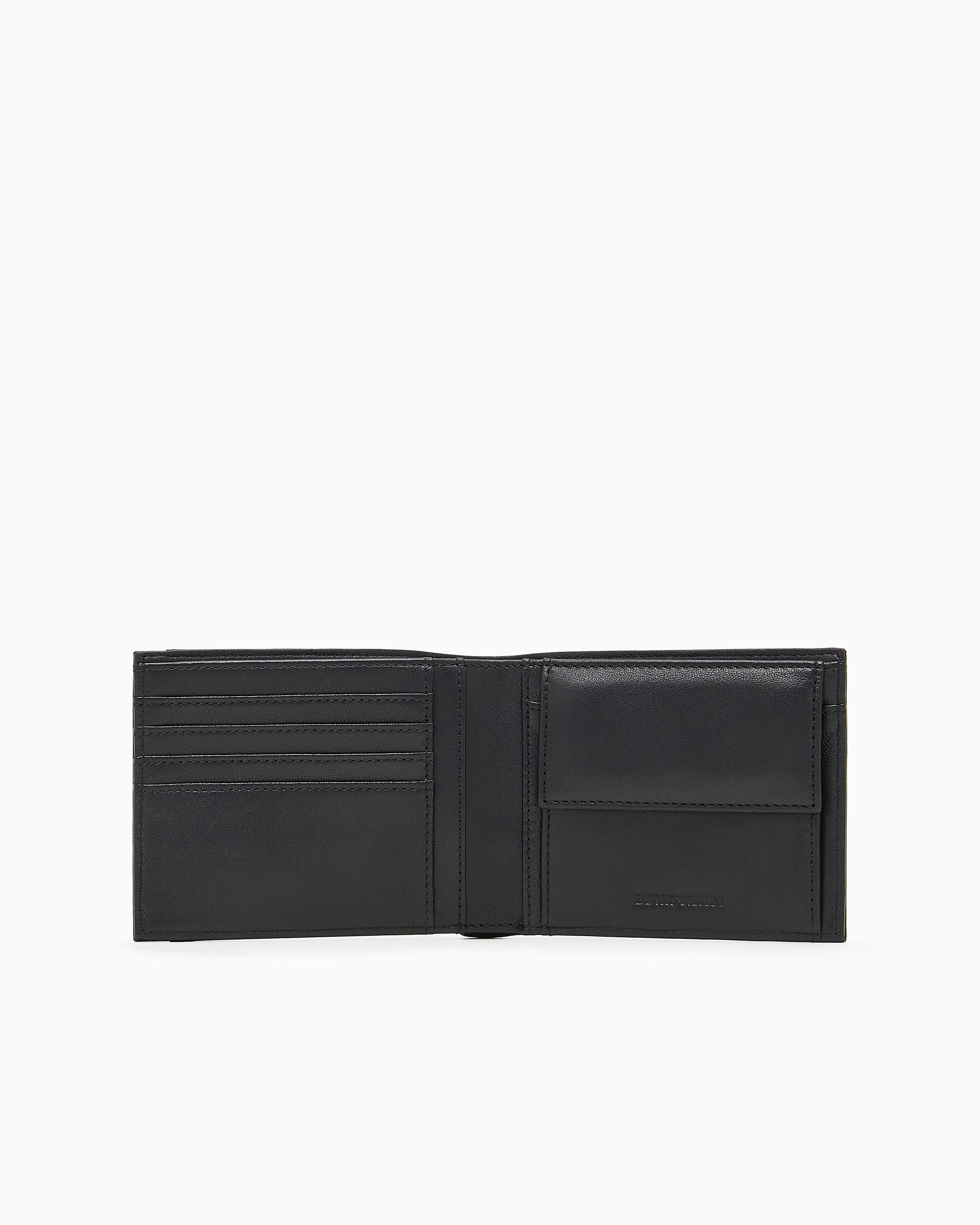 Emporio Armani Nappa leather bifold wallet with geometric detail