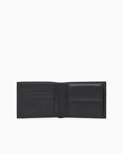 Emporio Armani Nappa leather bifold wallet with geometric detail