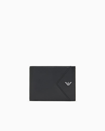 Emporio Armani Nappa leather bifold wallet with geometric detail