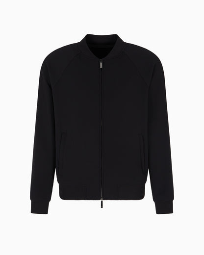 Emporio Armani Double diagonal weave stretch nylon jersey blouson
