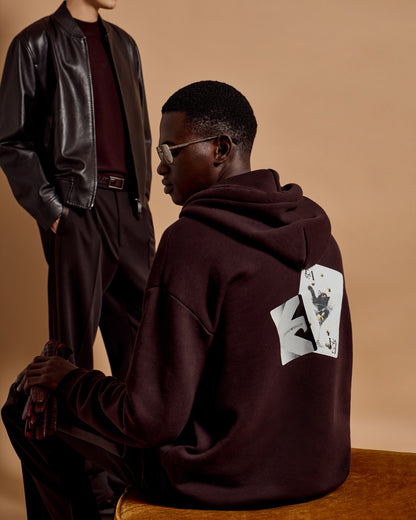 Emporio Armani ASV jersey twill sweatshirt with a playing cards print