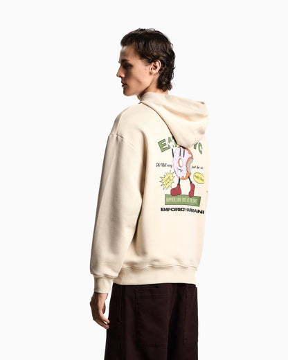 Emporio Armani New York Capsule Collection EAT NYC print jersey hooded sweatshirt