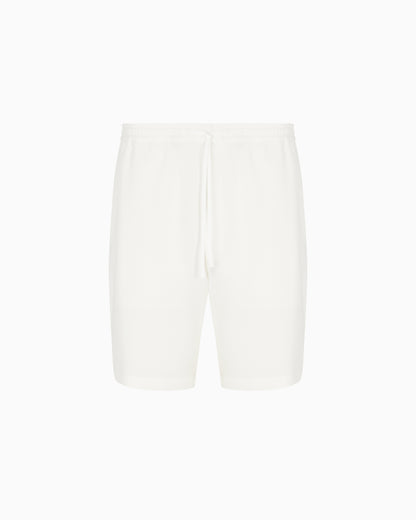 Emporio Armani Icon 3D piqué-effect crêpe jersey Bermuda shorts