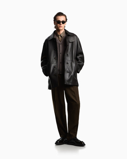 Emporio Armani Virgin wool trousers with belt