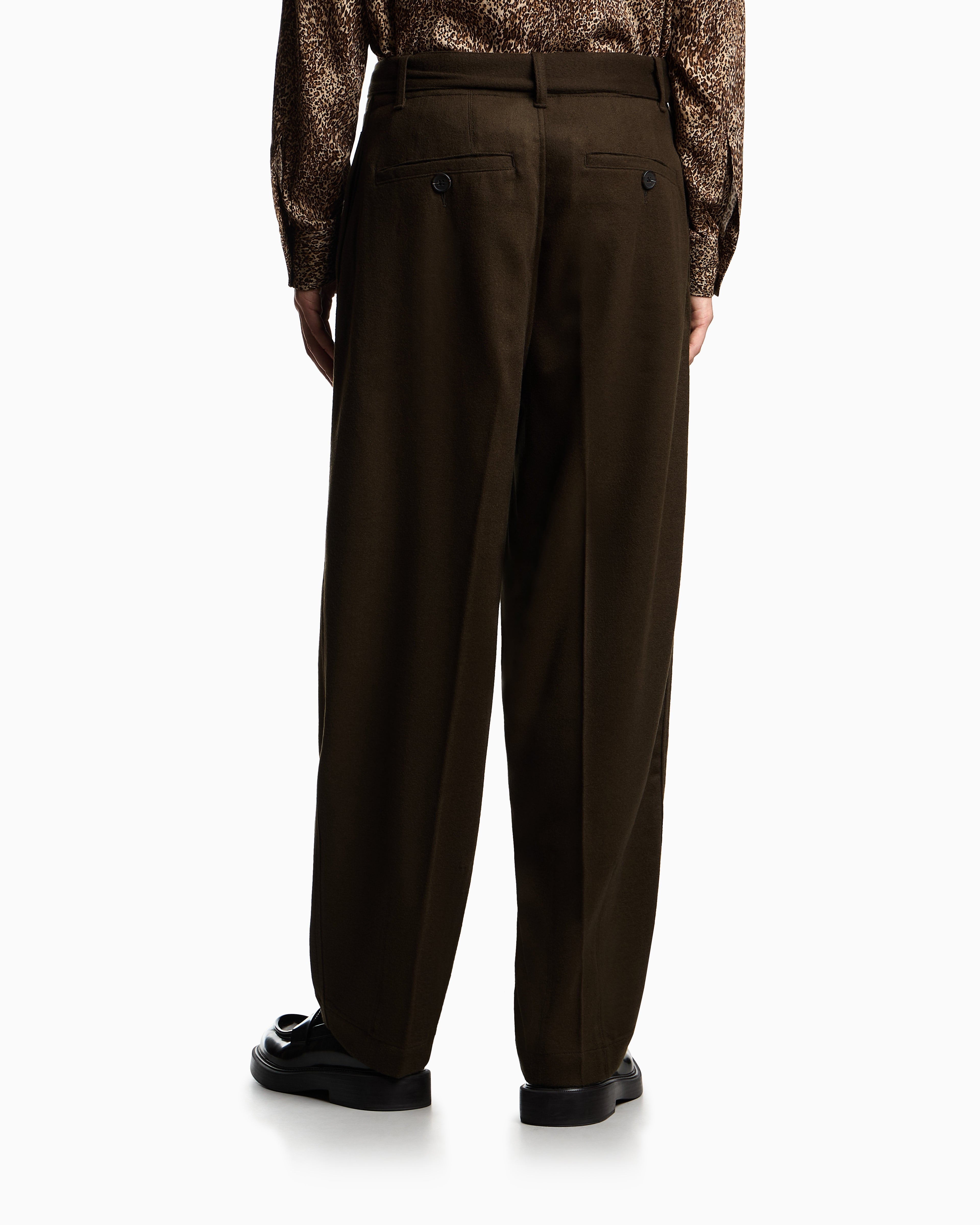 Emporio Armani Virgin wool trousers with belt