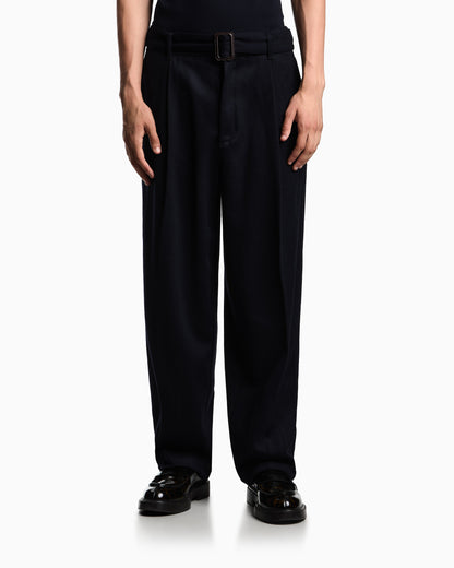 Emporio Armani Virgin wool trousers with belt