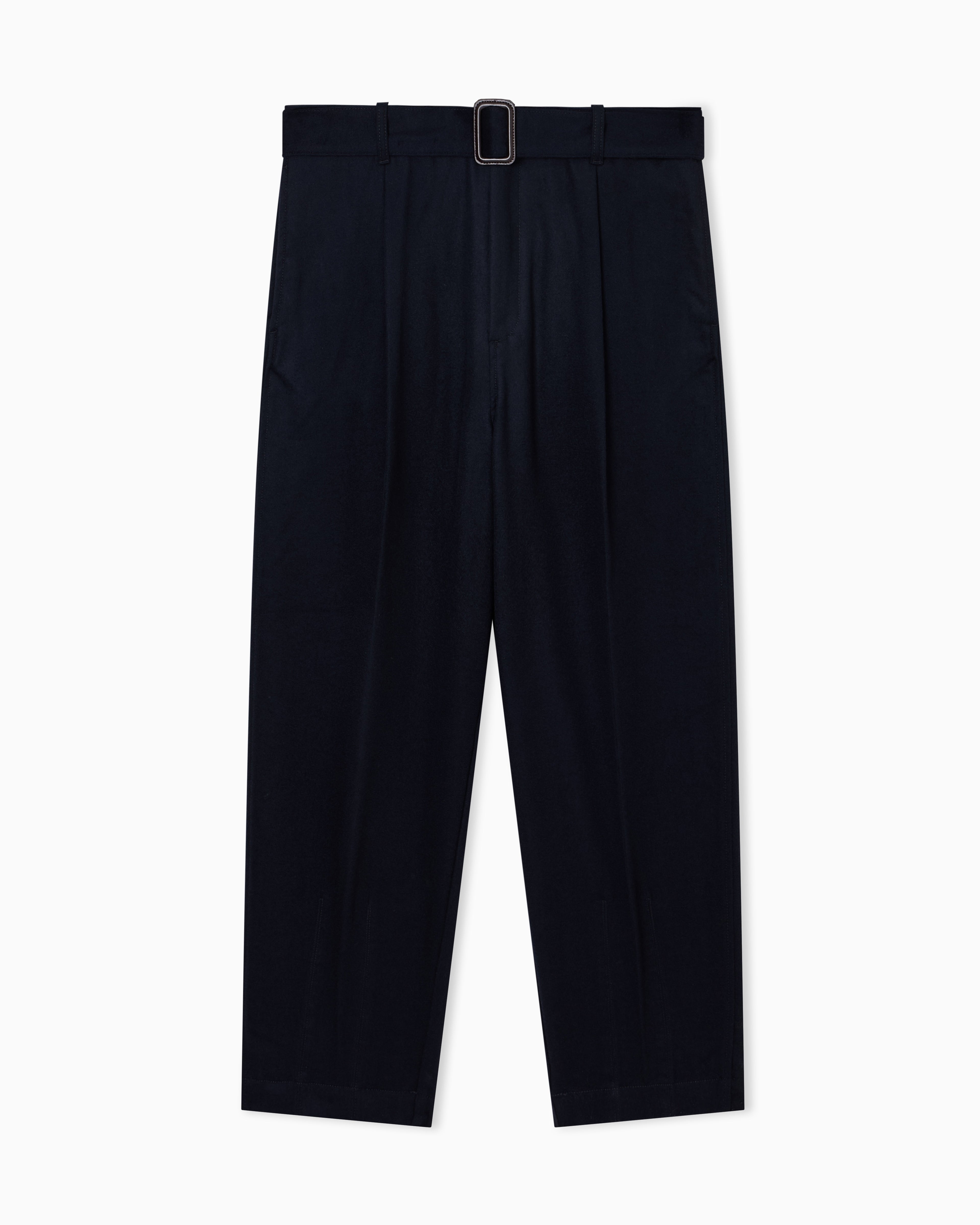 Emporio Armani Virgin wool trousers with belt