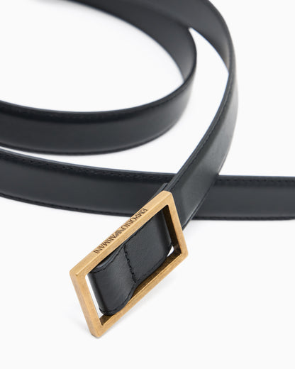 Emporio Armani Leather belt with plate