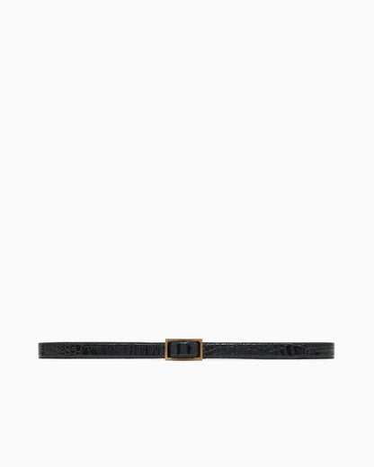 Emporio Armani Belt in mock-croc leather with plate