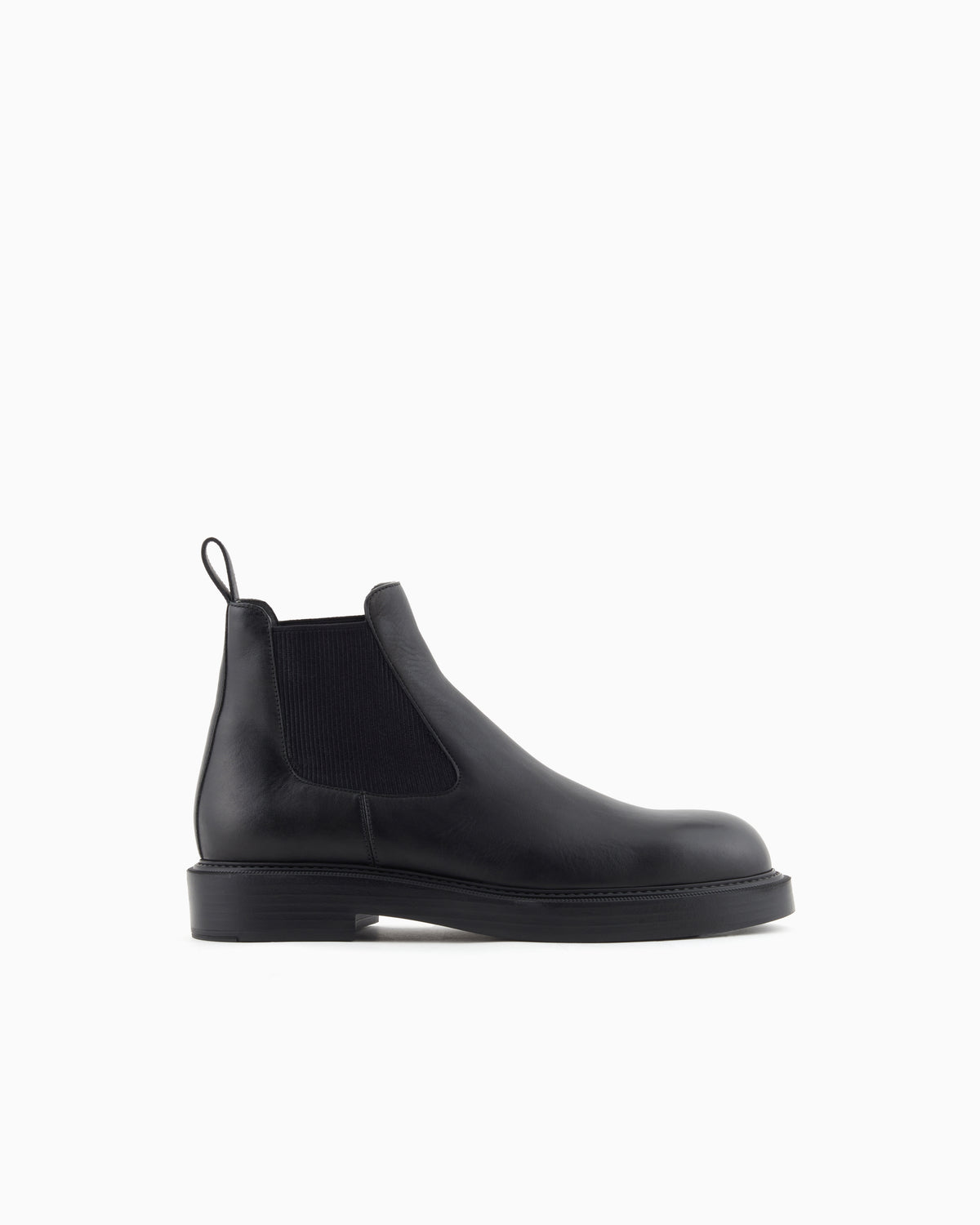 Emporio Armani Dappled Leather Beatle Boots Black