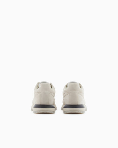 Emporio Armani Suede Sneakers White