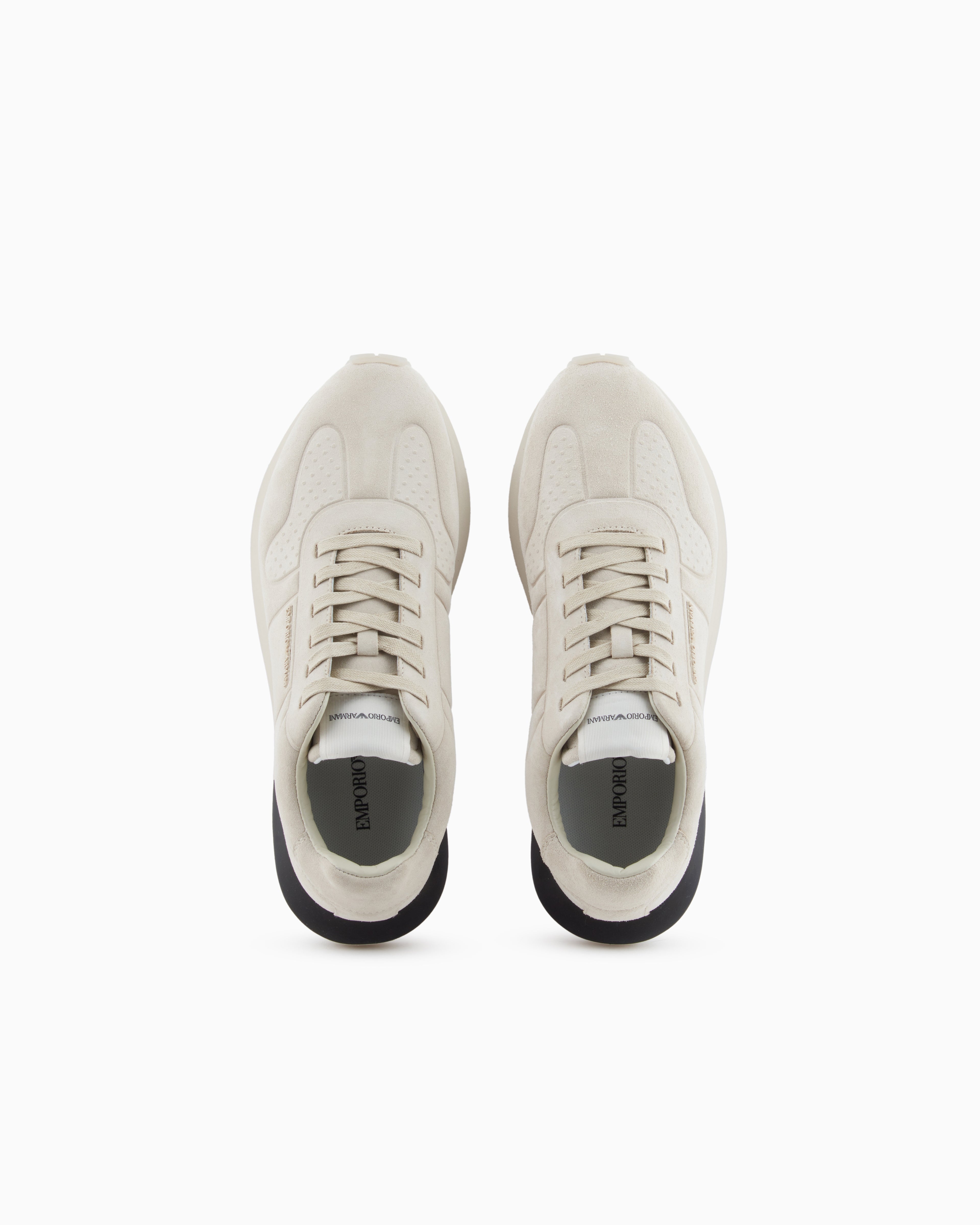 Emporio Armani Suede Sneakers White