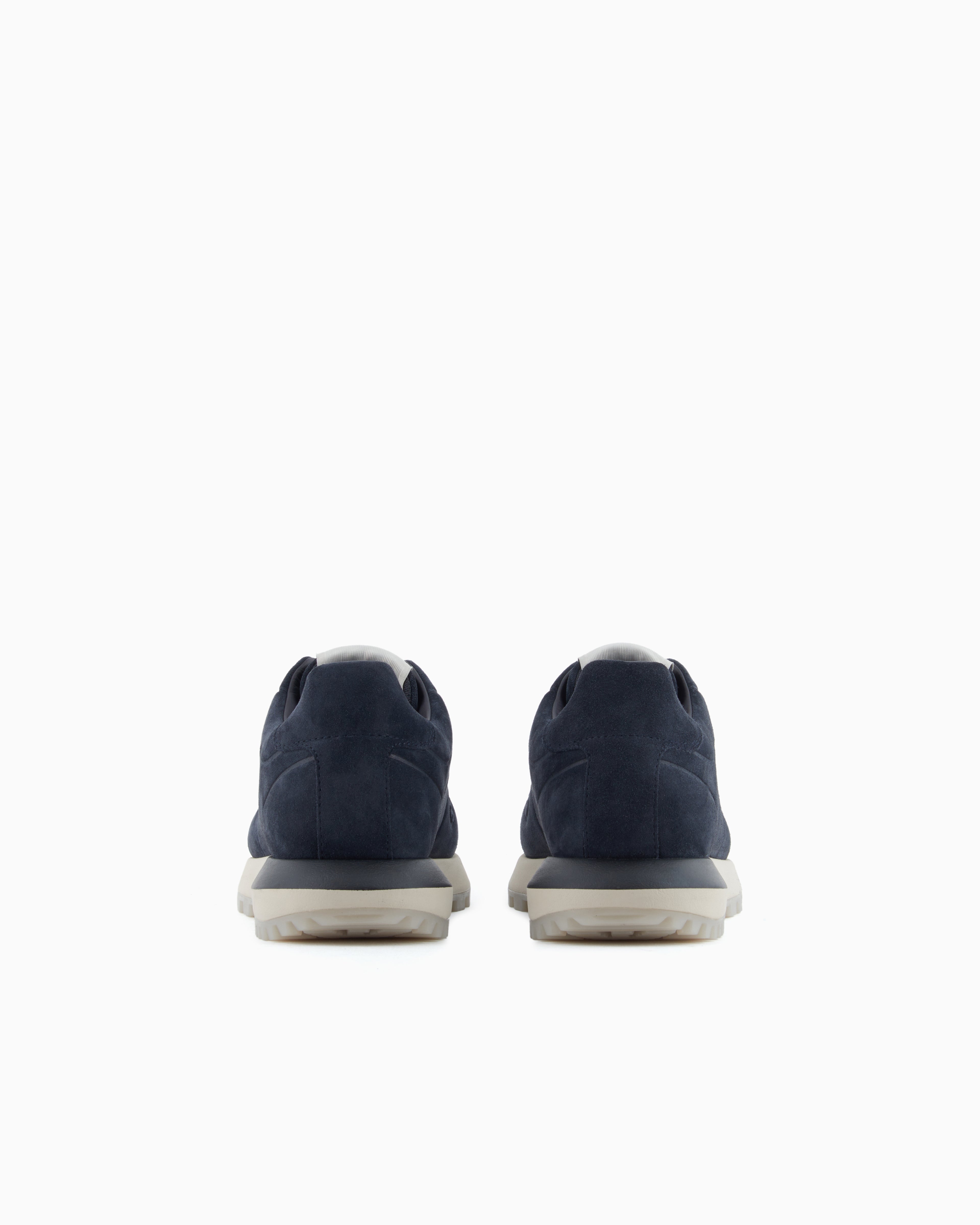 Emporio Armani Suede Sneakers Navy Blue