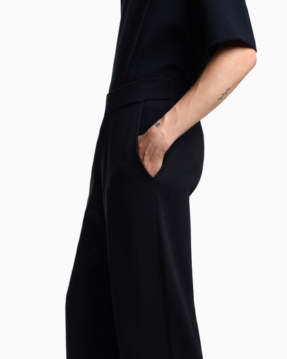 Emporio Armani Icon knitted elasticated-waist trousers