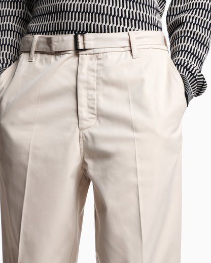 Emporio Armani Cotton trousers with matching belt