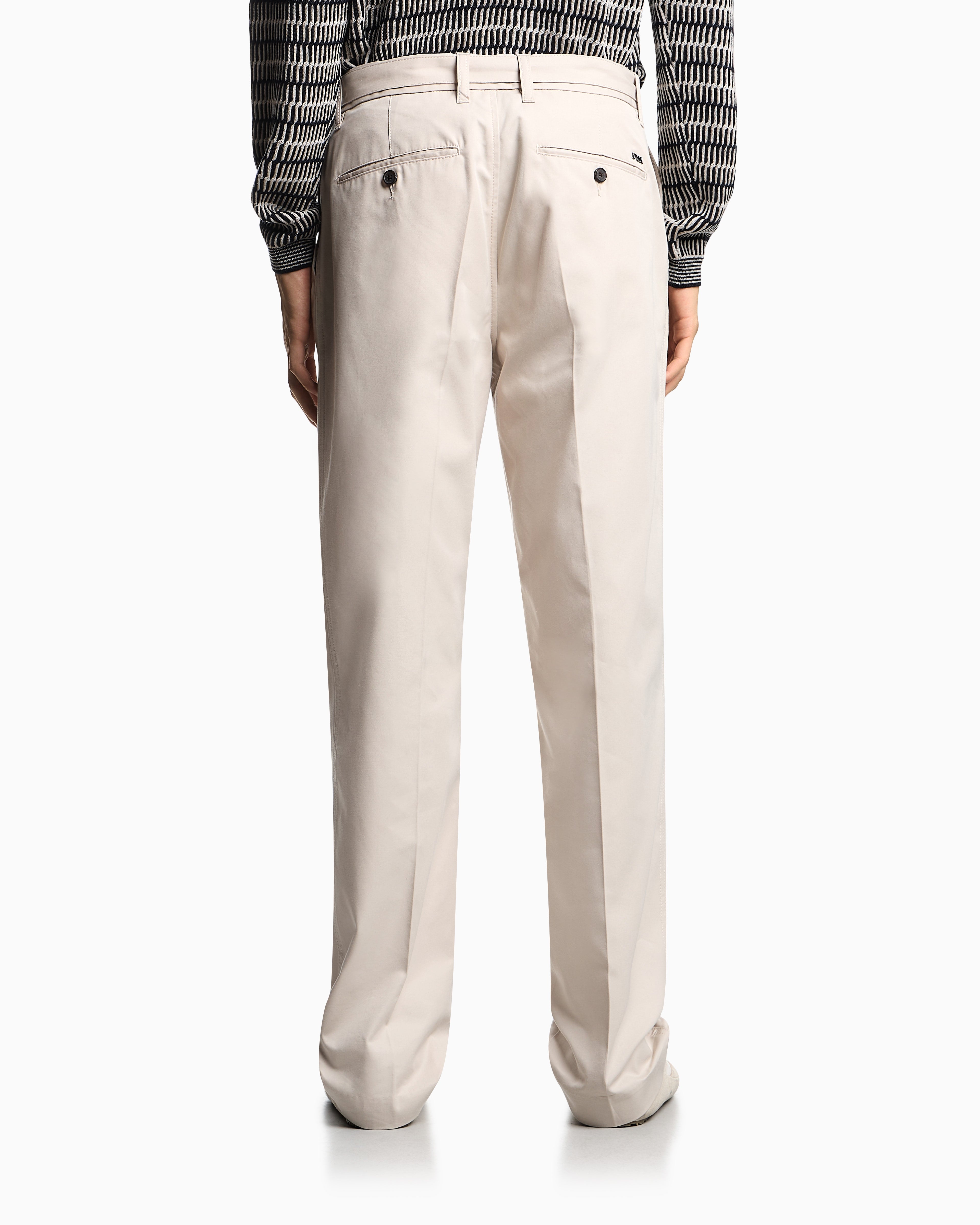 Emporio Armani Cotton trousers with matching belt