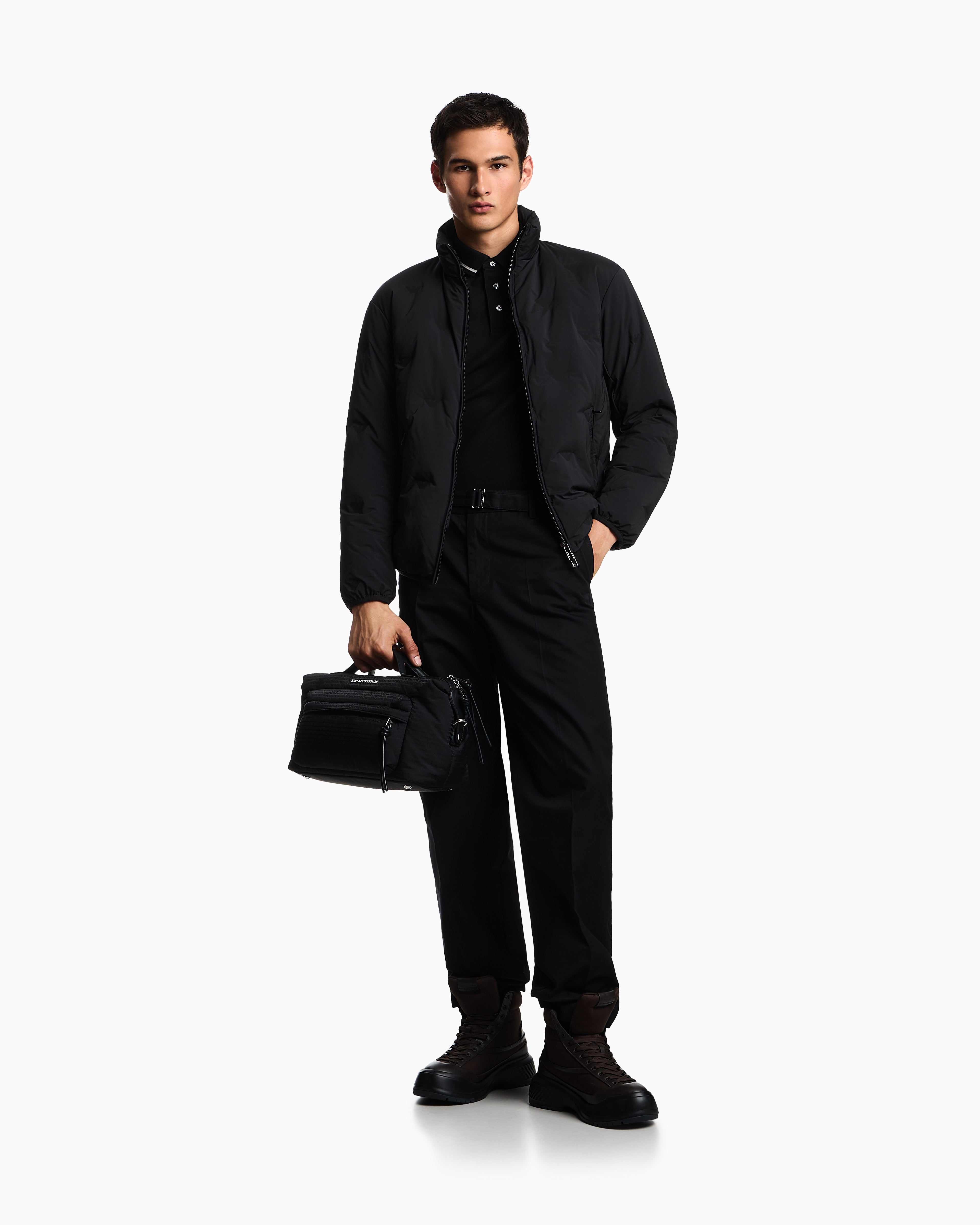 Emporio Armani Cotton trousers with matching belt