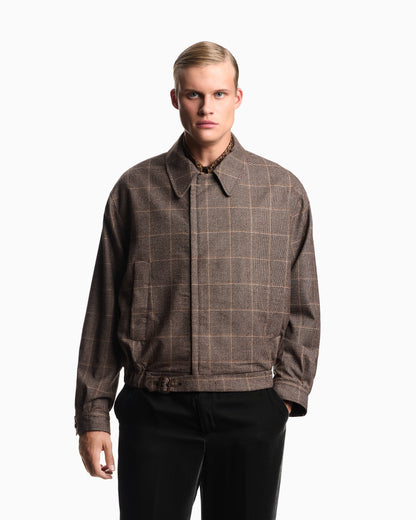 Emporio Armani Flannel blouson with a check motif
