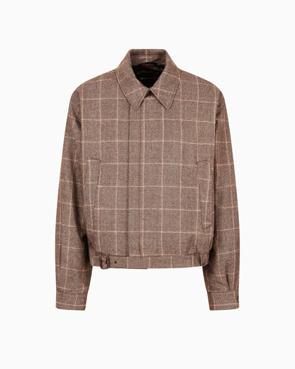 Emporio Armani Flannel blouson with a check motif