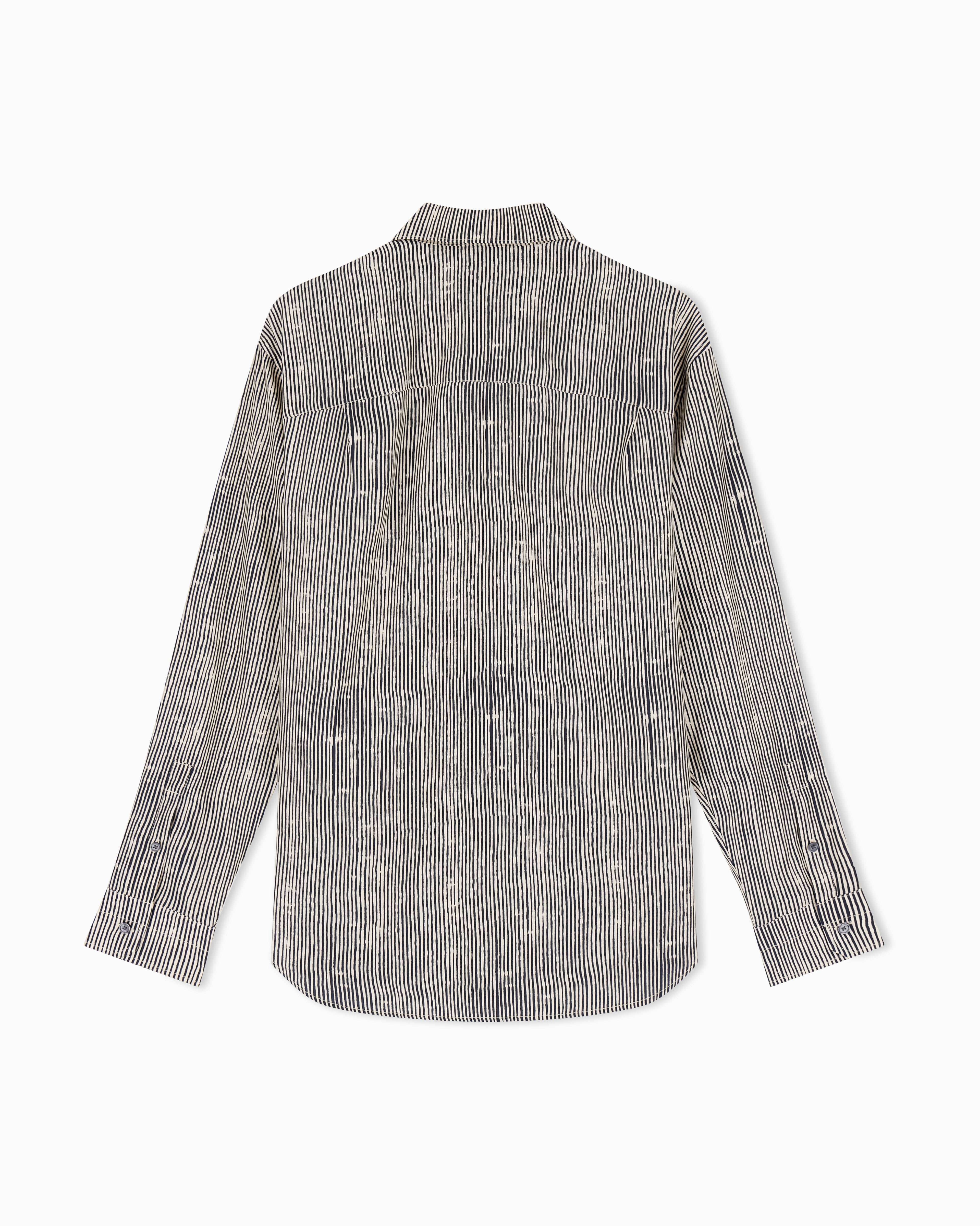 Emporio Armani Comfort-fit all-over print Lyocell-blend shirt