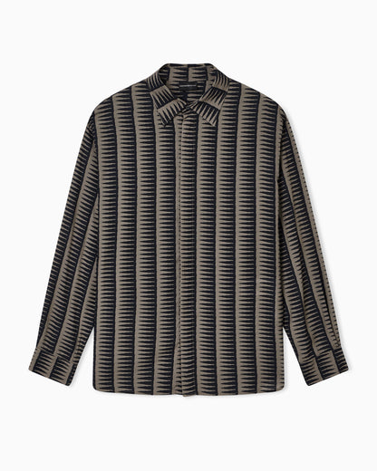 Emporio Armani Comfort-fit all-over print Lyocell-blend shirt