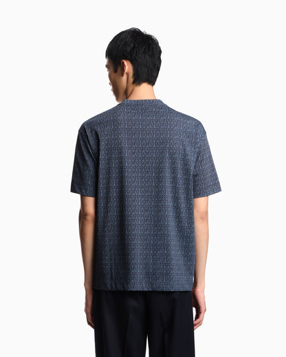 Emporio Armani ASV jersey T-shirt with majolica-effect print