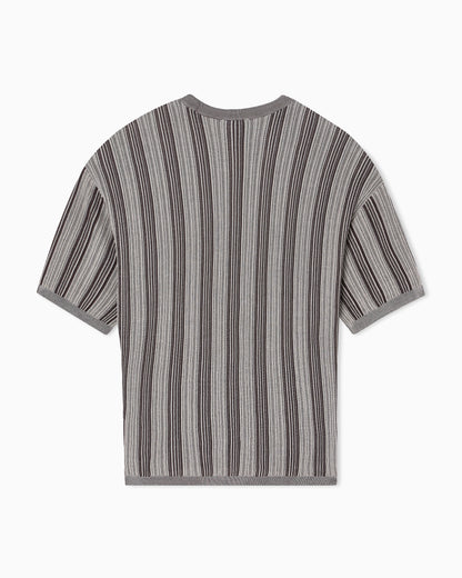 Emporio Armani Ribbed Lyocell-blend jumper with jacquard pattern