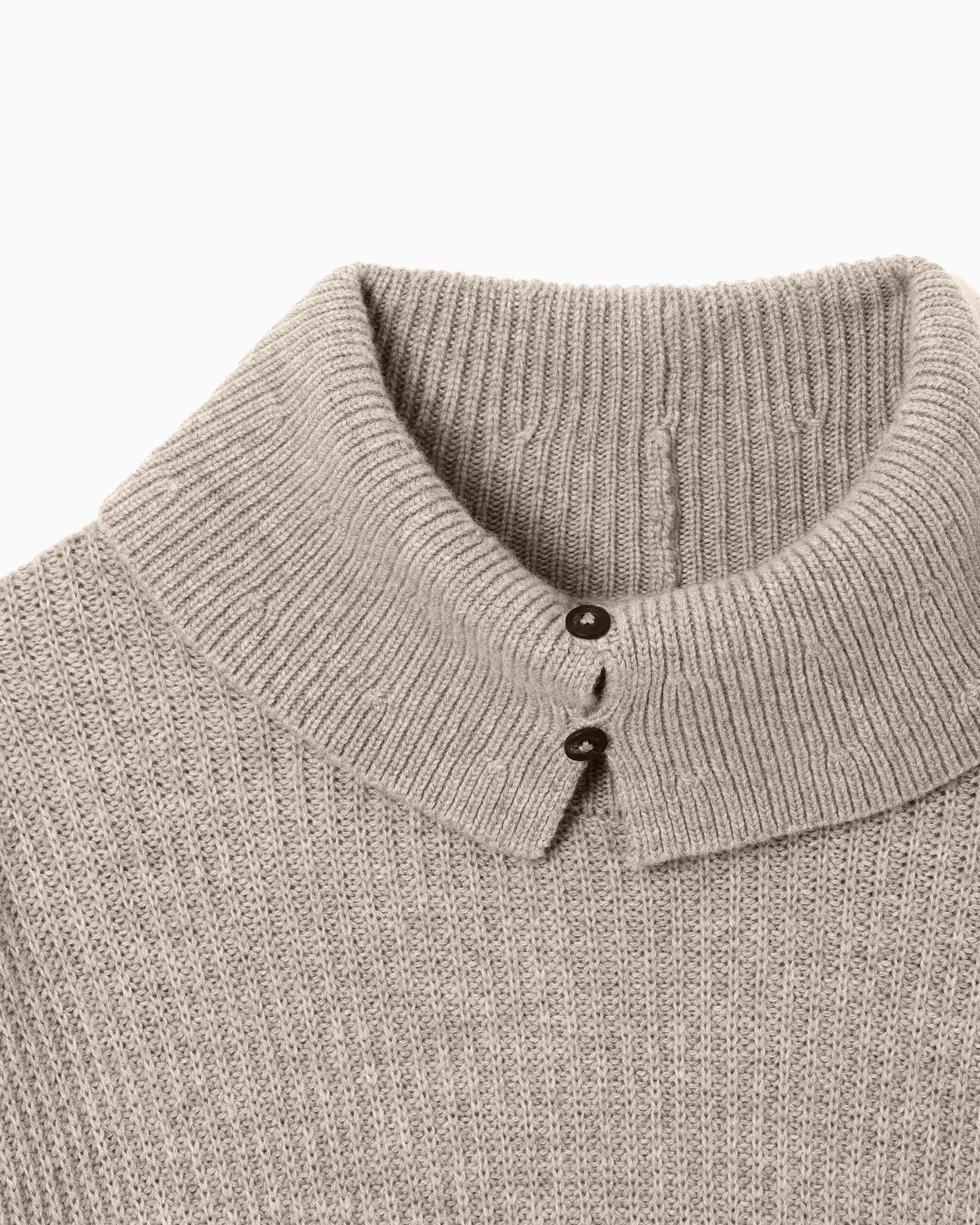 Emporio Armani Turtleneck jumper in virgin wool with a half fisherman’s-rib knit