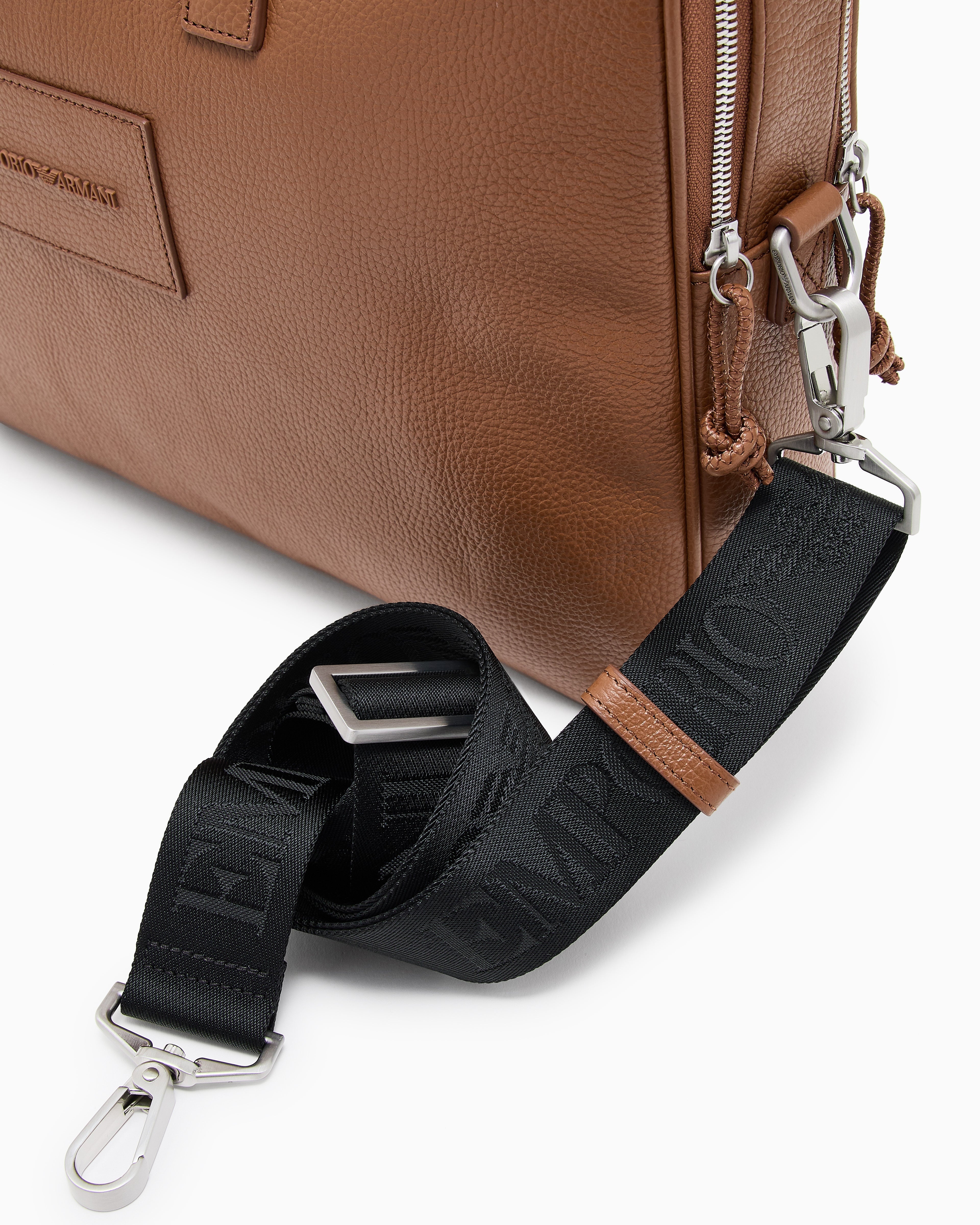 Emporio Armani business bag in tumbled leather