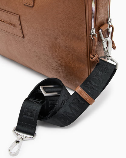 Emporio Armani business bag in tumbled leather