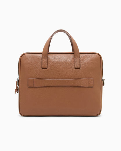 Emporio Armani business bag in tumbled leather