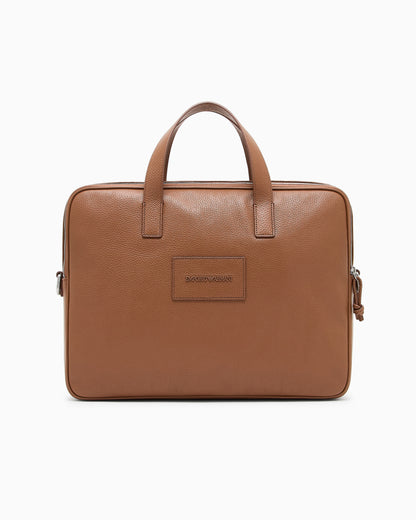 Emporio Armani business bag in tumbled leather