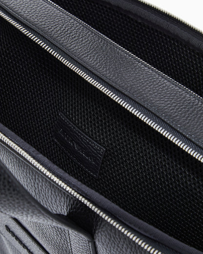 Emporio Armani business bag in tumbled leather