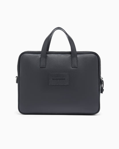 Emporio Armani business bag in tumbled leather