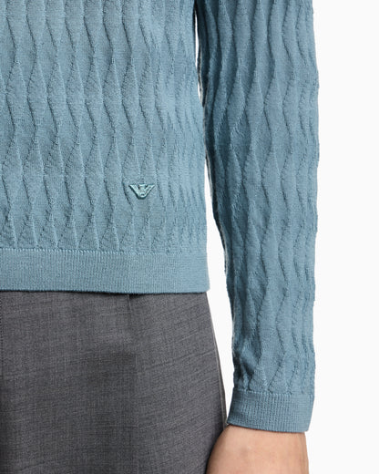Emporio Armani Textured virgin wool jumper