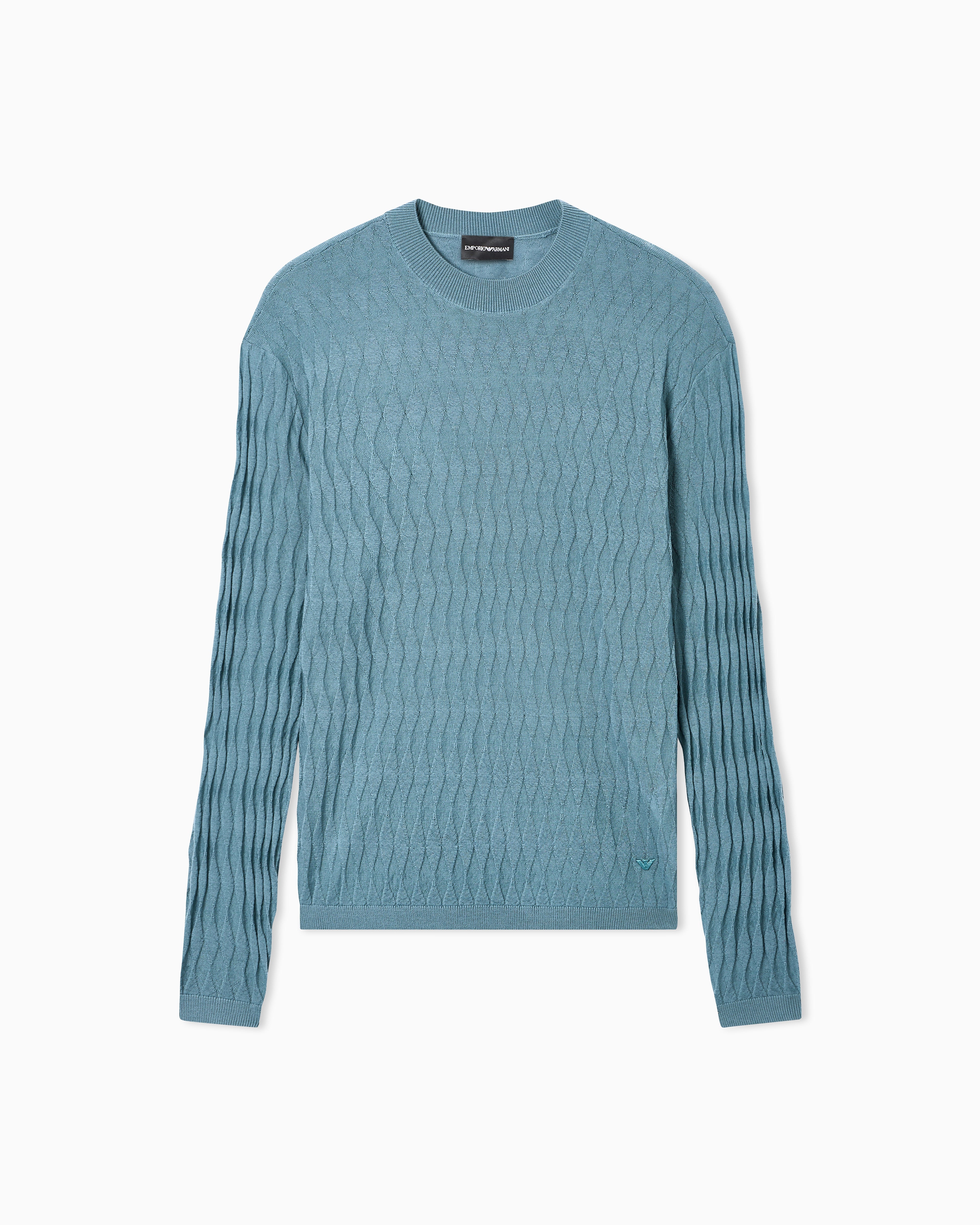 Emporio Armani Textured virgin wool jumper