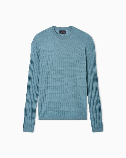 Emporio Armani Textured virgin wool jumper