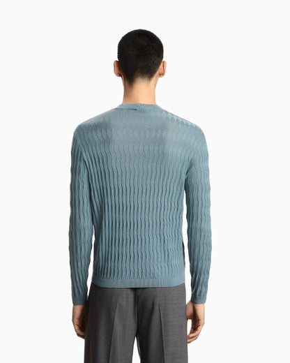 Emporio Armani Textured virgin wool jumper