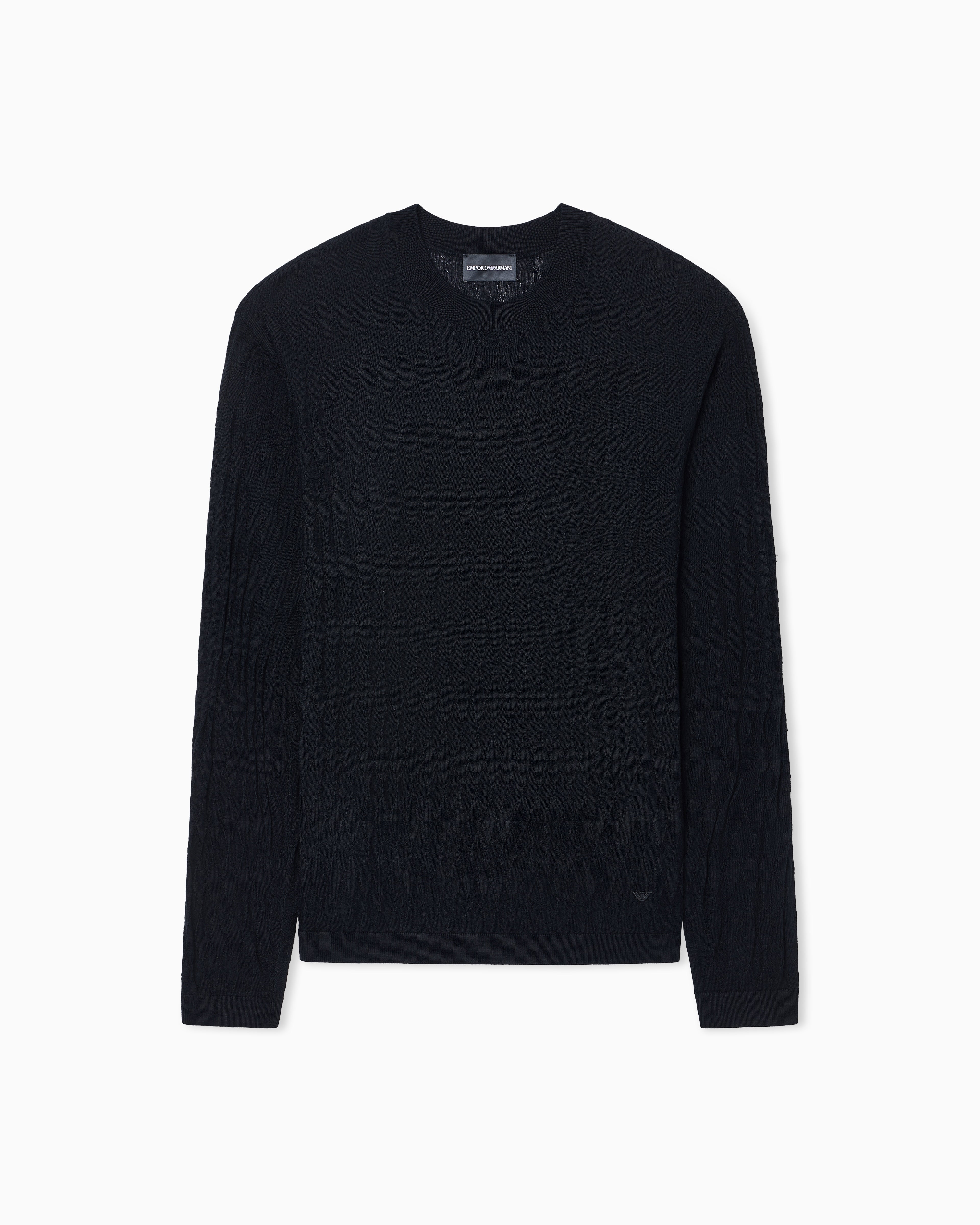 Emporio Armani Textured virgin wool jumper