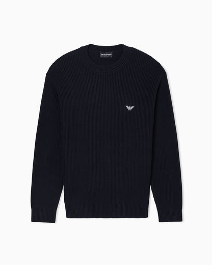 Emporio Armani Half fisherman’s rib knit jumper