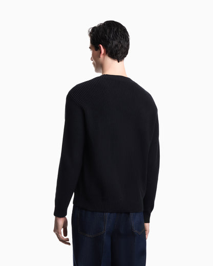 Emporio Armani Half fisherman’s rib knit jumper