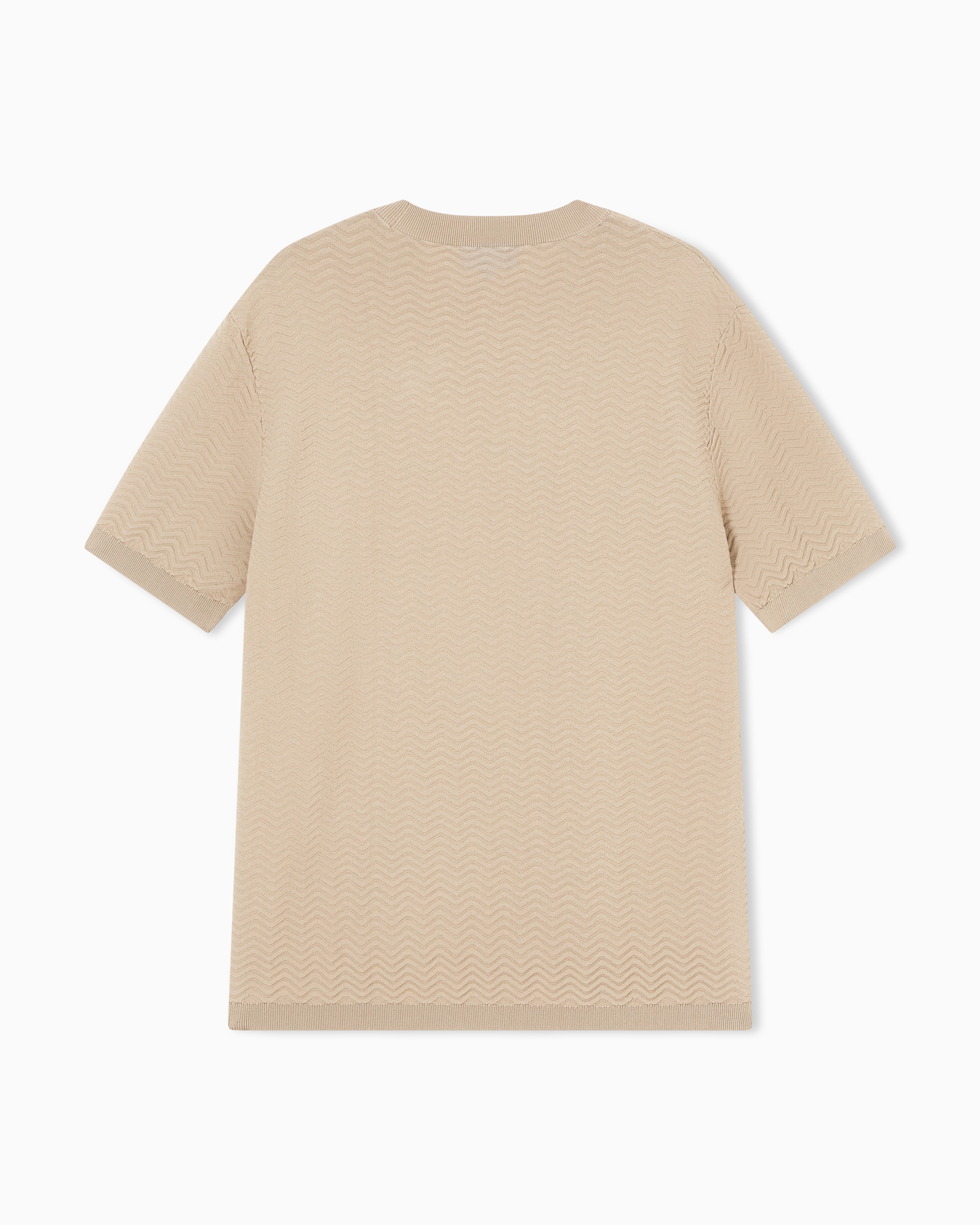 Emporio Armani Icon viscose-blend chevron-stitch jumper