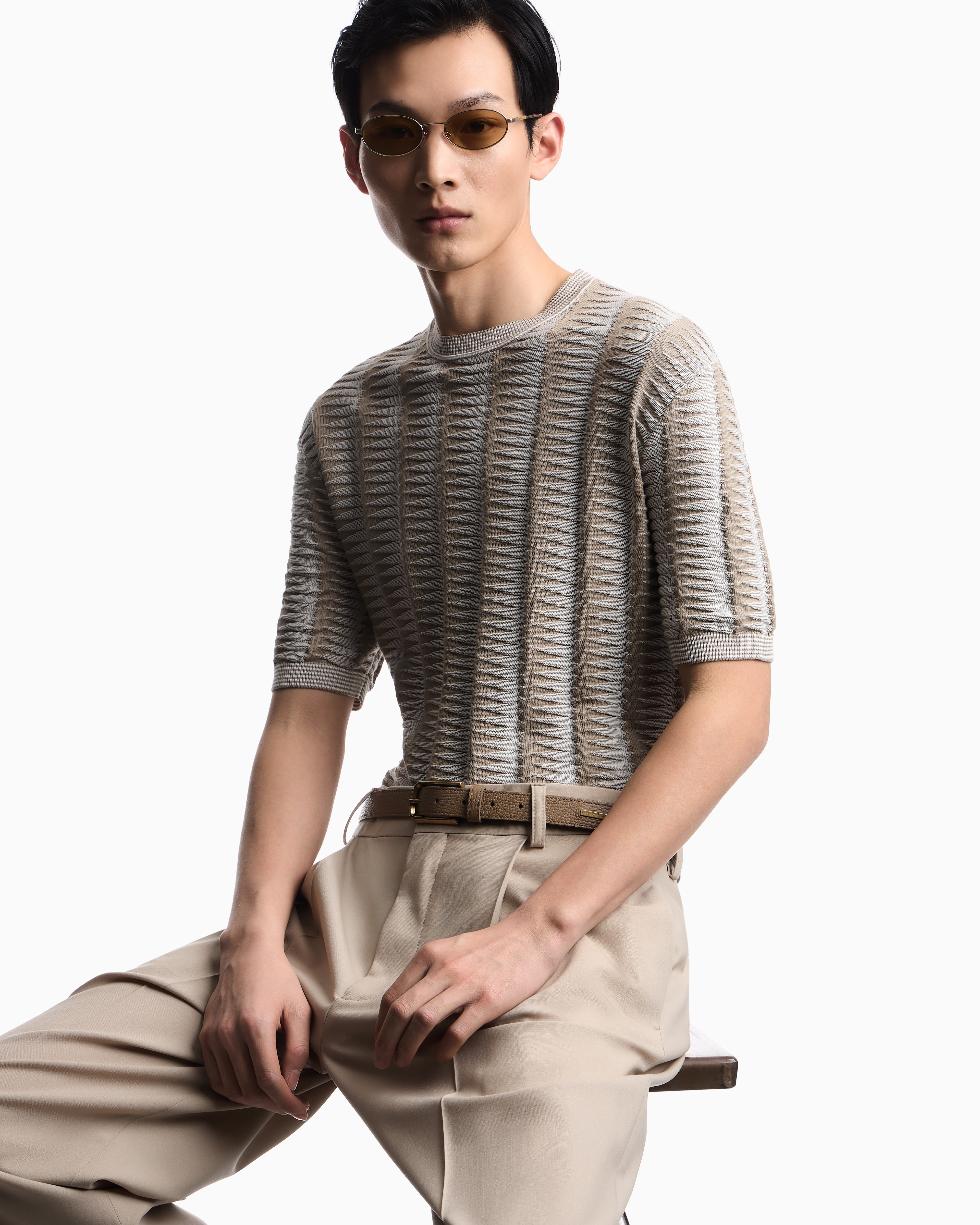Emporio Armani Jumper with two-toned jacquard motif