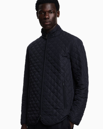 Emporio Armani 2-in-1 full-zip coat in pure combed cashmere