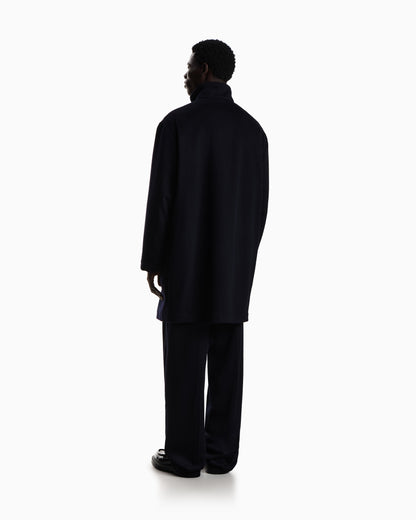 Emporio Armani 2-in-1 full-zip coat in pure combed cashmere