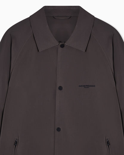 Emporio Armani Nylon blouson with logo embroidery