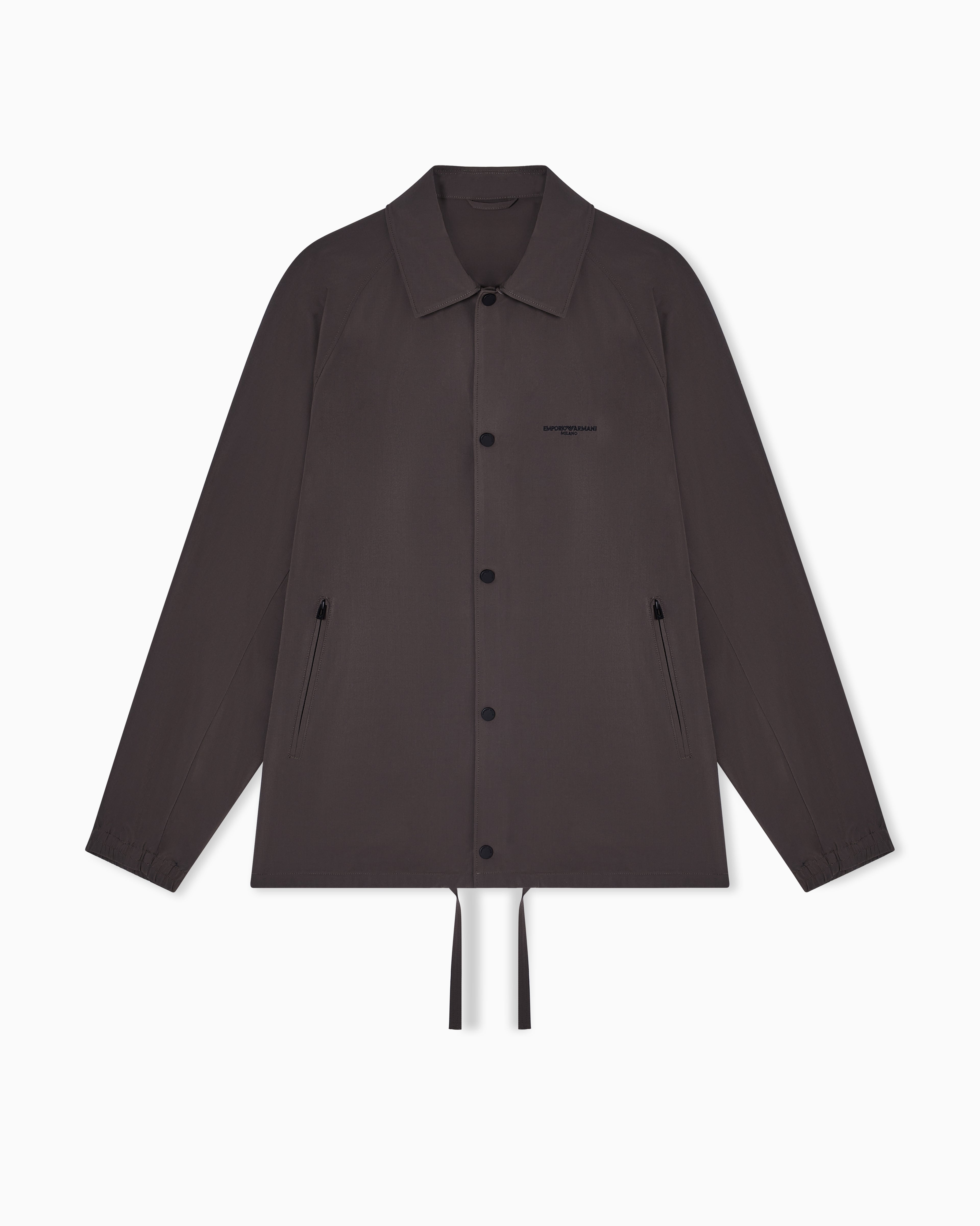 Emporio Armani Nylon blouson with logo embroidery