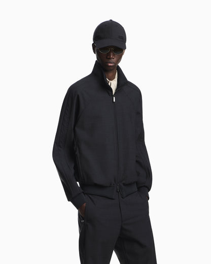 Emporio Armani Wool blend stretch canvas trousers