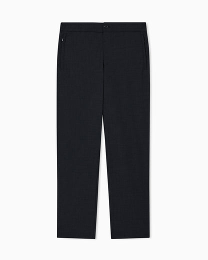 Emporio Armani Wool blend stretch canvas trousers