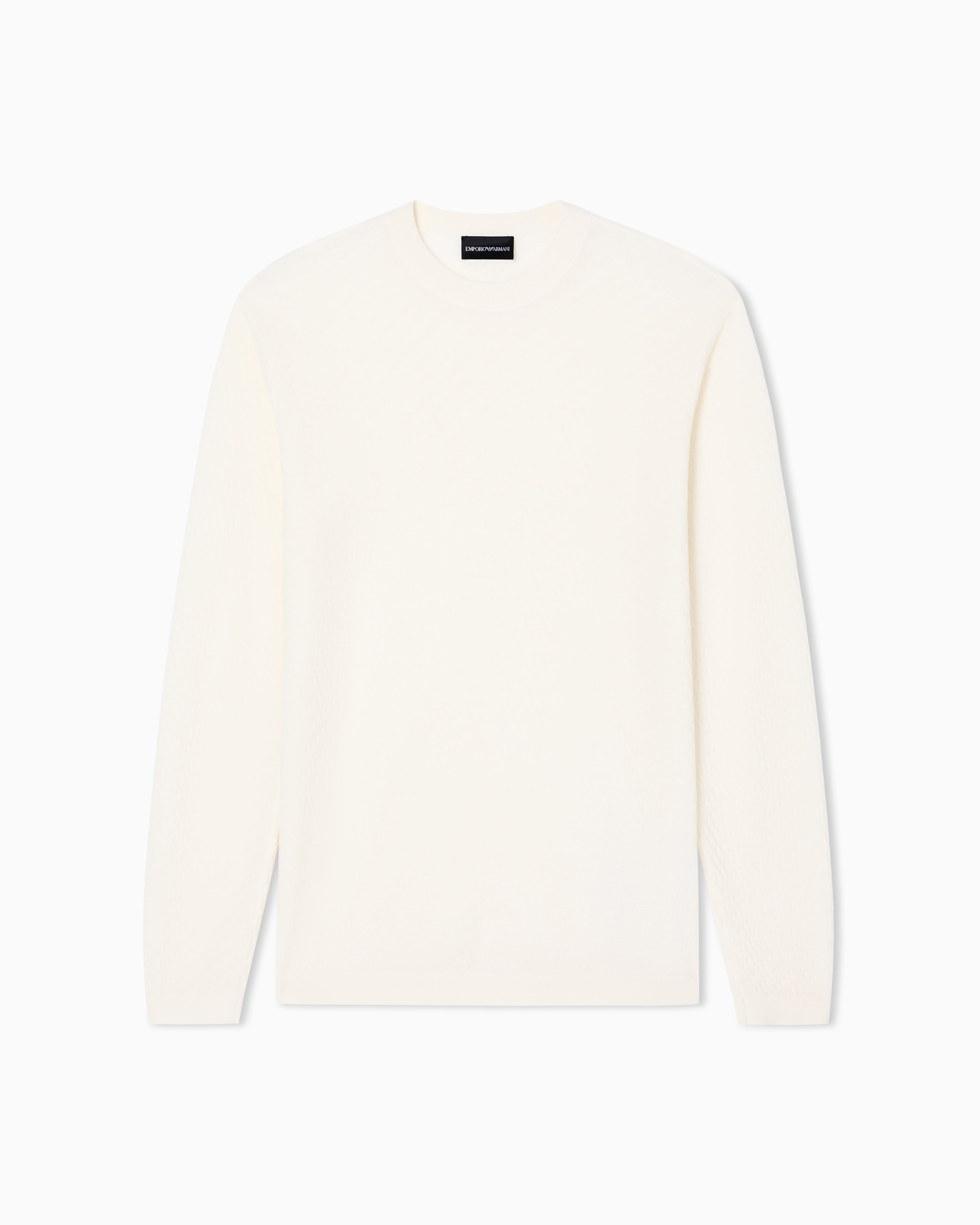 Emporio Armani Virgin-wool jumper with a check motif
